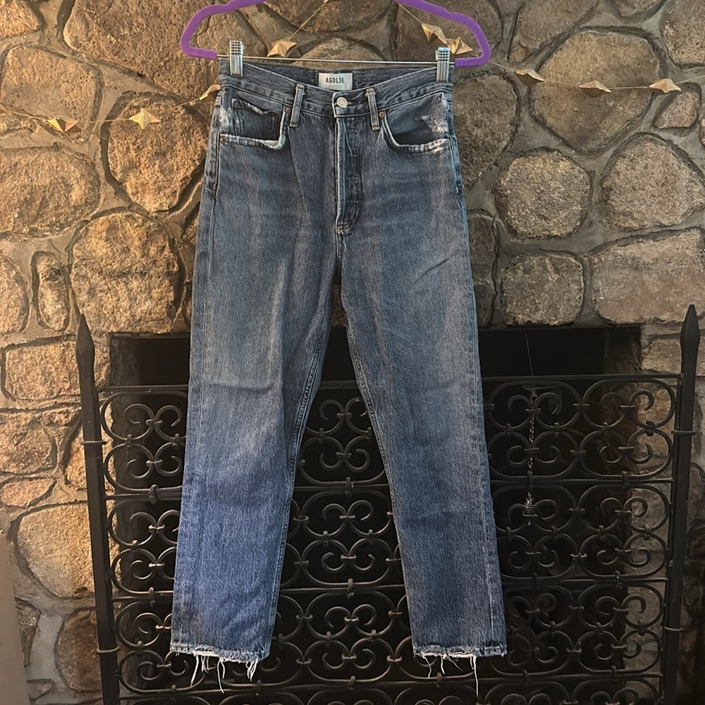 AGOLDE Riley High Rise Straight Crop in Frequency / women’s Size 25